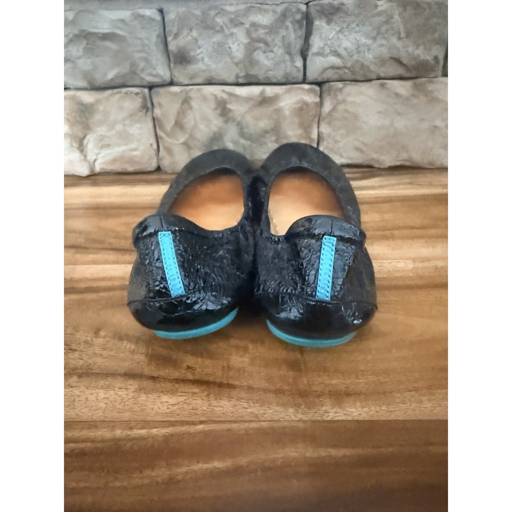 Tieks Gavrieli Size 11 Obsidian Black Croc Patent Leather Ballet Flats Fast Ship - Picture 4 of 13